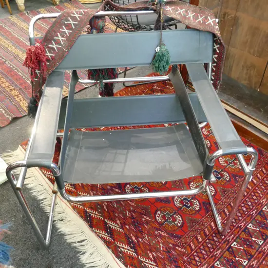 KANDINSKY STYLE LEATHER TUBULAR CHROME / LEATHER CHAIR