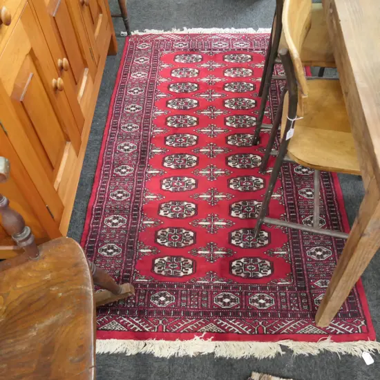 H/KNOTTED BUCHARA RUG 970 X 1700 MM