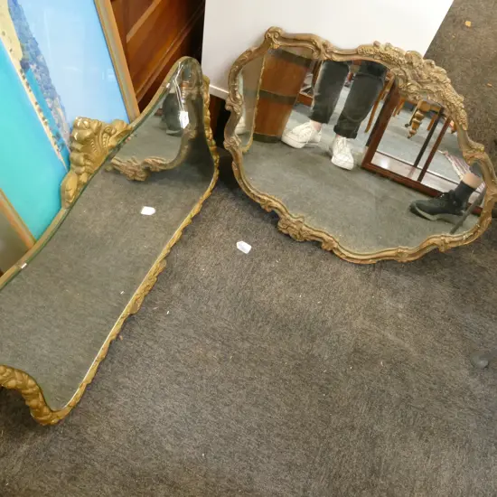 2 GILT FRAMED MIRRORS