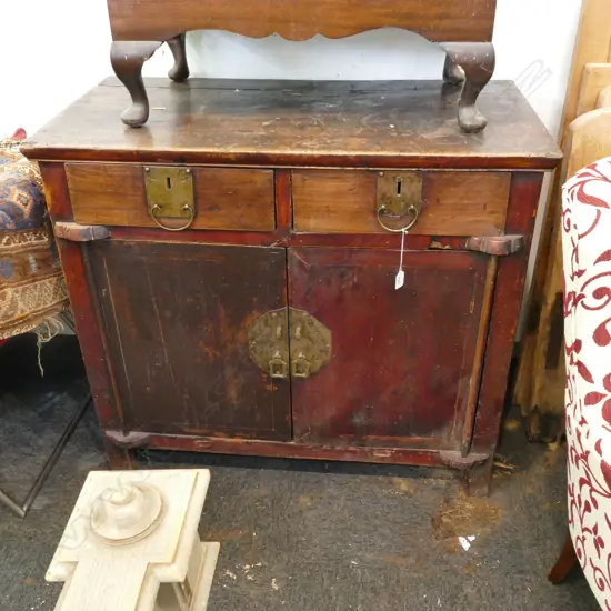 ANTIQUE CHINESE PROVENCAL CUPBOARD H860 MM 