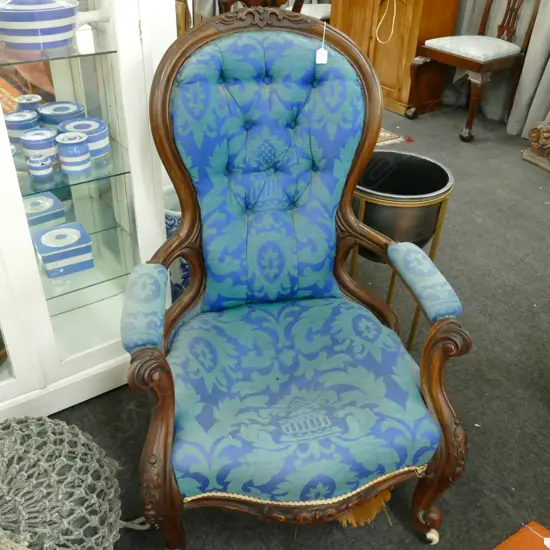 VICT. GRANDFATHER CHAIR