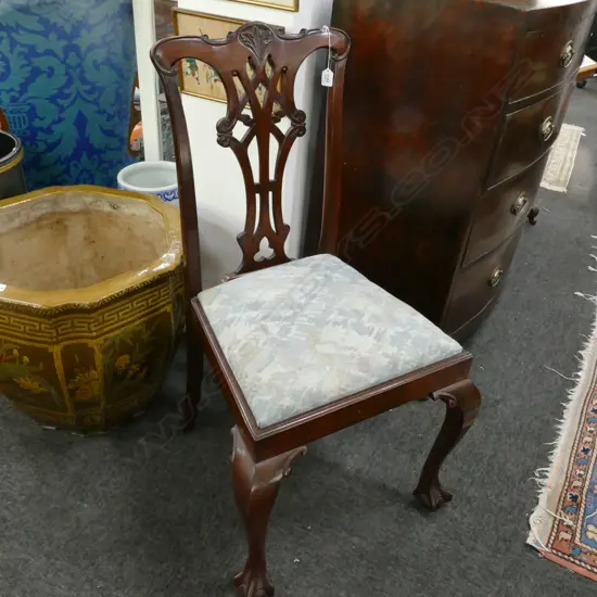 4 CHIPPENDALE STYLE DINING CHAIRS