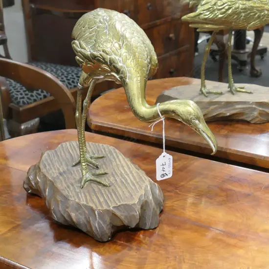 BRASS HERON SCULPTURE H. 285MM