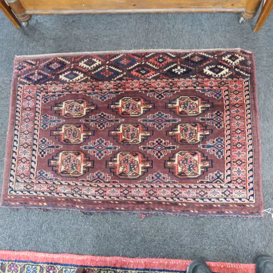 WORN WOVEN EDGE RUG 117 X 80 CM
