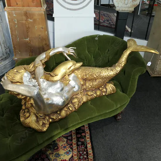 RESIN MERMAID SCULPTURE W. 1100MM