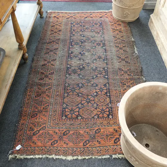 BALUCHI RUG VERY WORN 2060 X 1060MM 