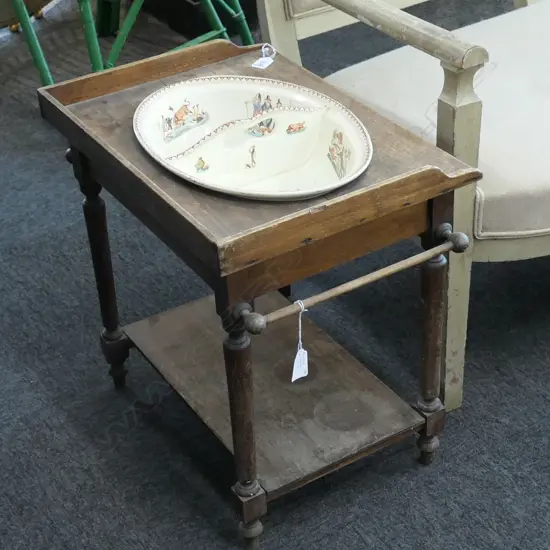 NURSERY BOWL + WOODEN STAND W. 510MM