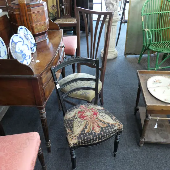 2 TAPESTRY SIDE CHAIRS