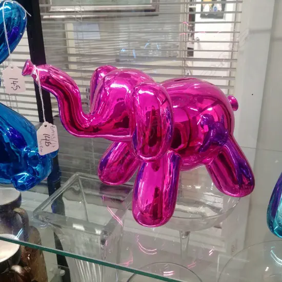 JEFF KOONS STYLE CERAMIC BALLOON MONEY BANK - ELEPHANT 