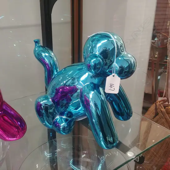 JEFF KOONS STYLE CERAMIC BALLOON MONEY BANK - MONKEY 
