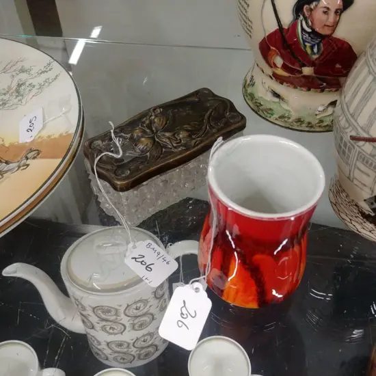 POOLE SMALL VASE & LIDDED BOX