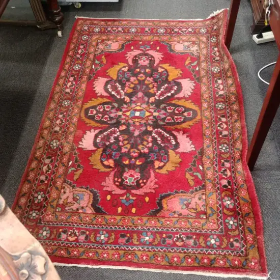 HAND KNOTTED OLD PERSIAN RUG