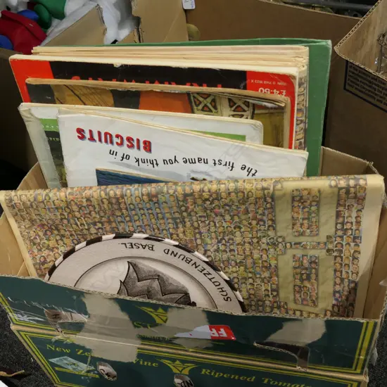 LOT ASST PRINTED EPHEMERA & VINTAGE GERMAN PLATE