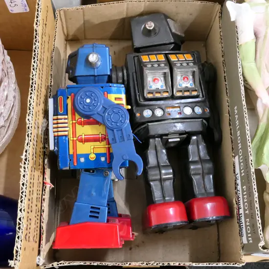 VINTAGE JAPANESE TIN ROBOT + ANOTHER