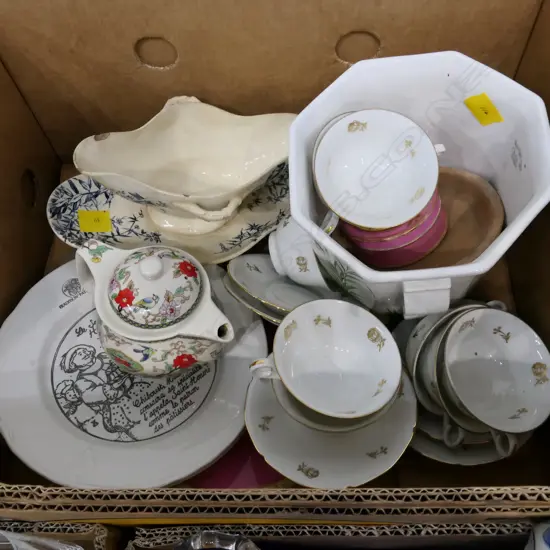 LOT ASST CHINA INCL. CUPS / SAUCERS