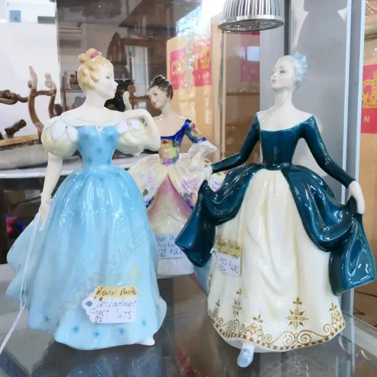 3 R. DOULTON FIGURINES; CHRISTINE, ENCHANTMENT, REGAL LADY