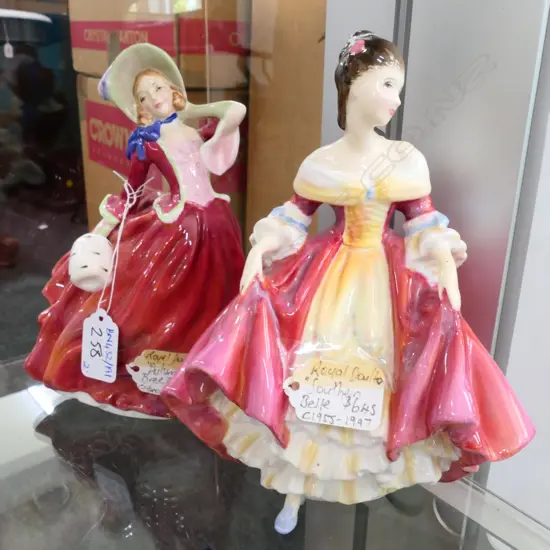 2 R. DOULTON FIGURINES; AUTUMN BREEZE, SOUTHERN BELLE 