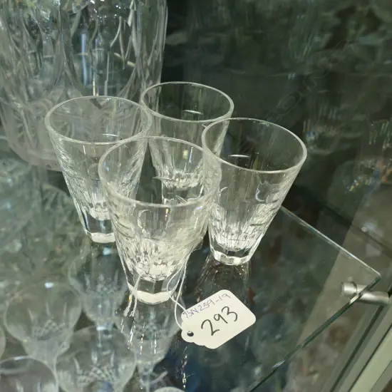 JASPER CONRAN CRYSTAL SHOT GLASSES X 4