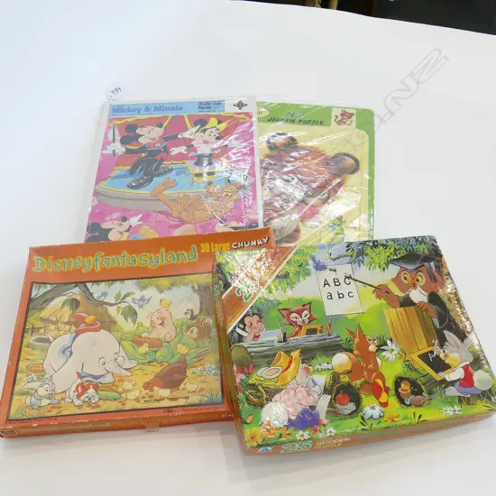 4 VINTAGE JIGSAW PUZZLES