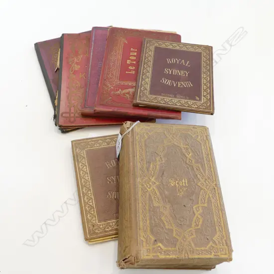 6 VINTAGE SOUVENIER PICTURE BOOKS; & THE POETICAL WORKS OF SIR WALTER SCOTT, A.F.