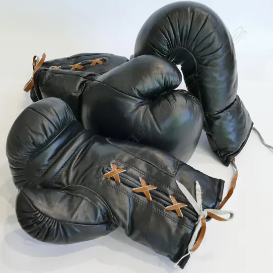 TWO PRS GENUINE LEATHER BOXING GLOVES