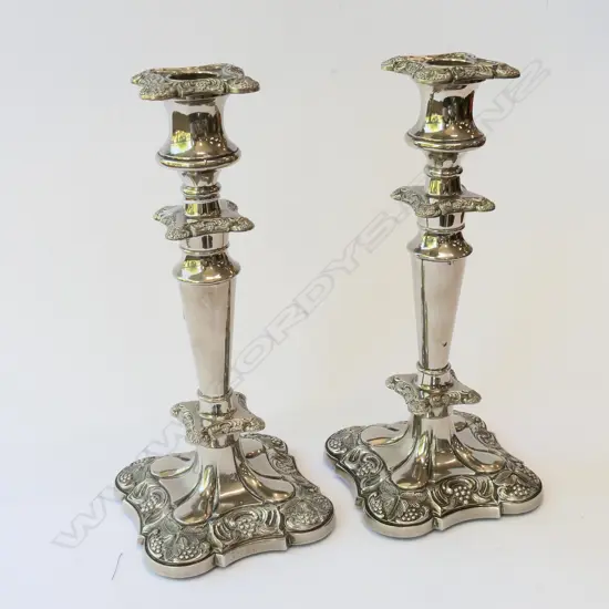 PR SILVER PLATED CANDLESTICKS