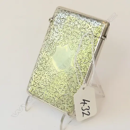 cigarette/Card case Sterling Silver Birmingham 1905  Horace Woodward