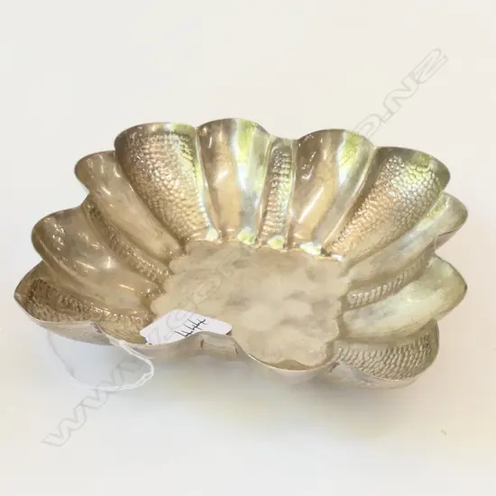 Silver square scalloped candy dish marked silver 150 grams