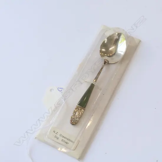 Greenstone Silver teaspoon in original packaging