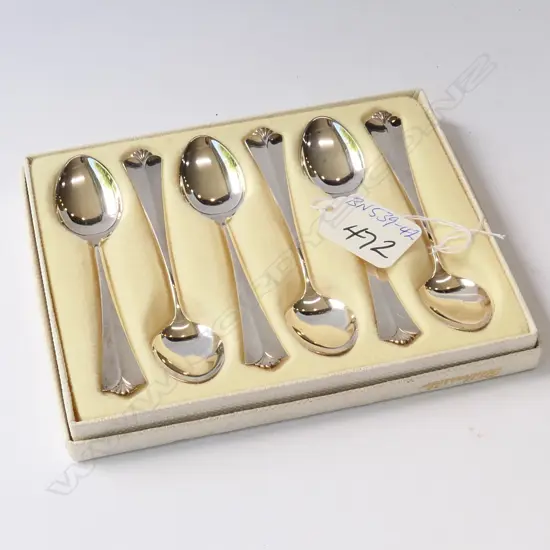 Radhussolv teaspoons David Andersen 830 S Silver in box