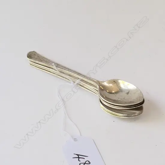 SET OF 6 STG SILVER TEASPOONS 87 GRAMS 