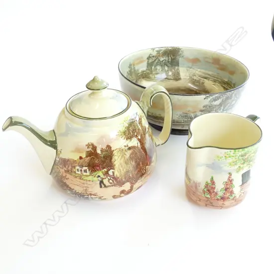 ROYAL DOULTON BOWL &TEAPOT +JUG