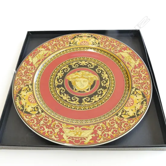 VERSACE DECORATIVE PLATE BOXED 310MM DIA