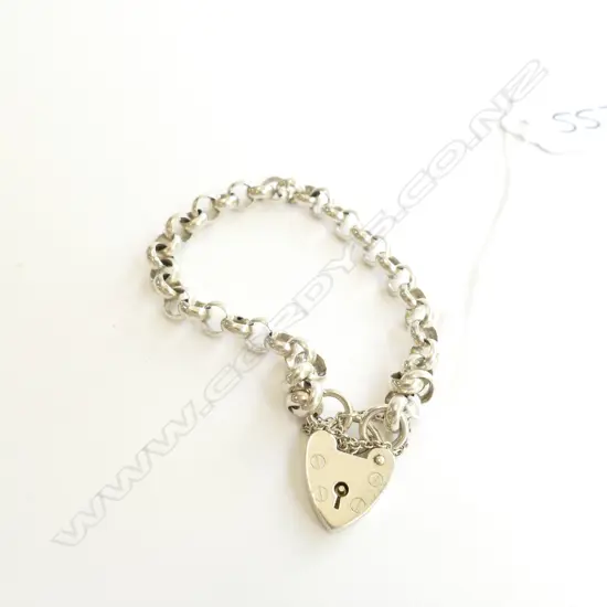 STERLING SILVER CHAIN BRACELET 17.85gm