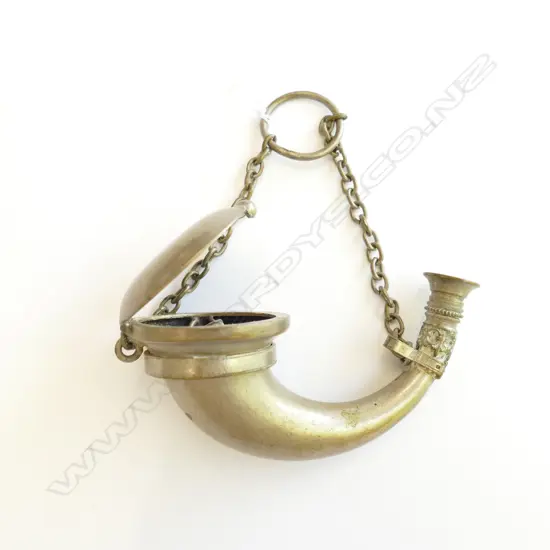 INCENSE PENDENT IN SHAPE OF HORN, METAL