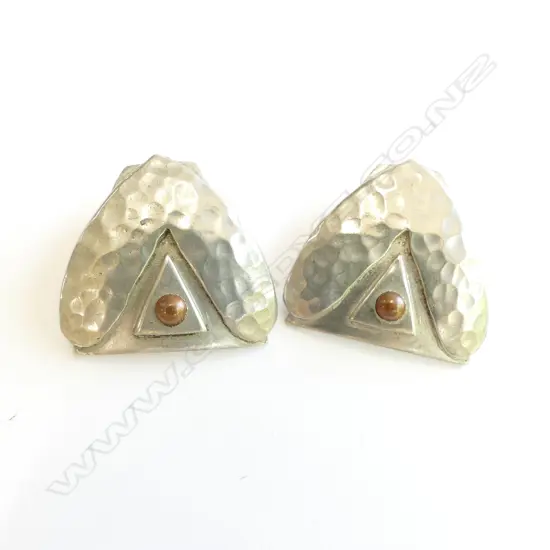PAIR LIBERTY PEWTER EARRINGS (STAMPS ON REVERSE)