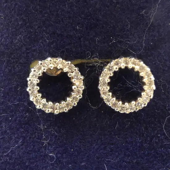 SILVER AND FAUX DIAMOND EARRINGS