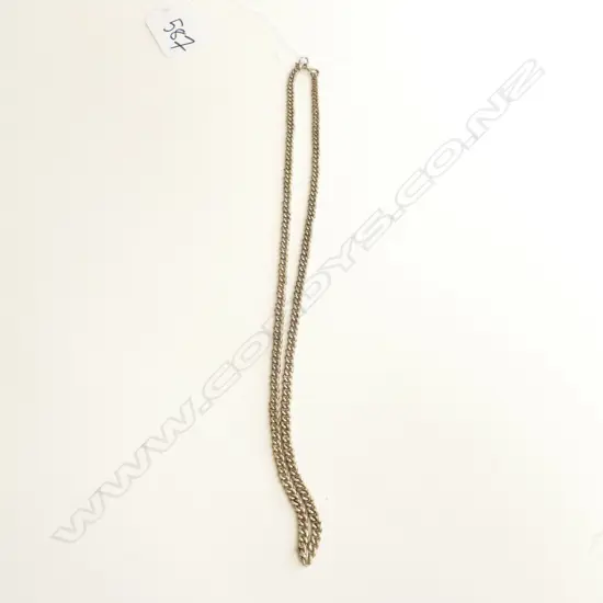 STERLING SILVER CURB LINK NECK CHAIN