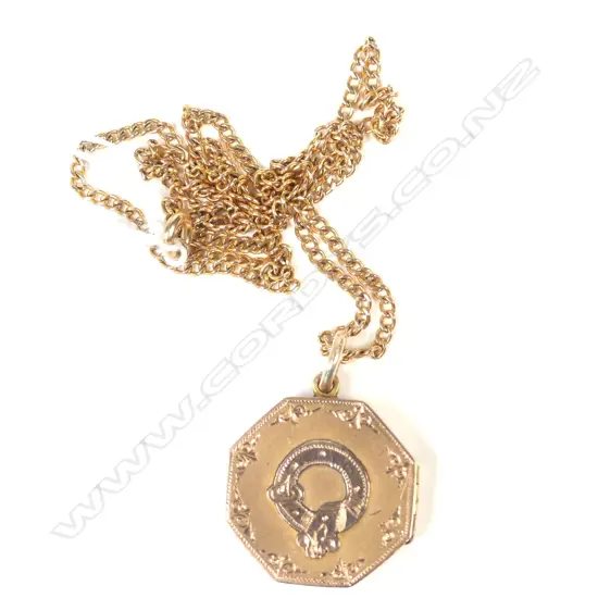 9CT GOLD CHAIN AND LOCKET 6gm