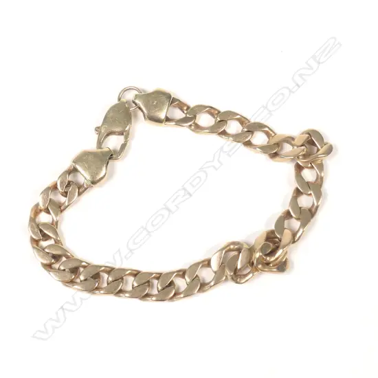 14CT GOLD CHAIN BRACELET 22.6gm