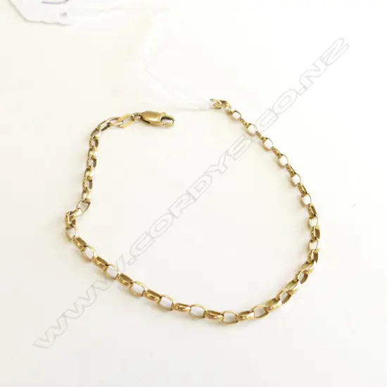 9CT BELCHER LINK BRACELET 2.88GMS
