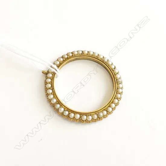 15CT GOLD & SEED PEARL PENDANT FRAME 3.41gm