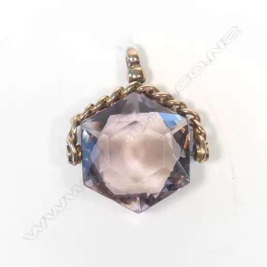 9CT AMETHYST SPINNER FOB