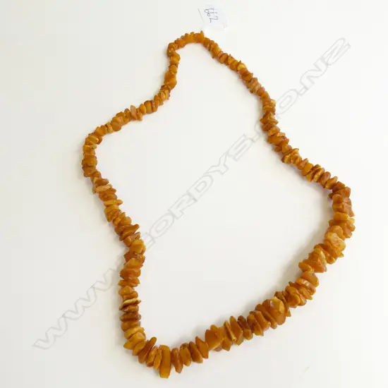 AMBER BEADS GRADUATED, 35CM LONG