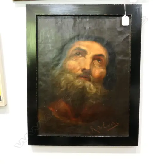 NINETEENTH CENTURY EUROPEAN OIL PORTRAIT ON CANVAS BY R.DE LOSADA