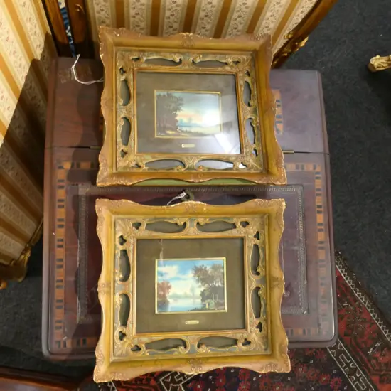 PR SIGNED VINTAGE GILT FRAMED OILS