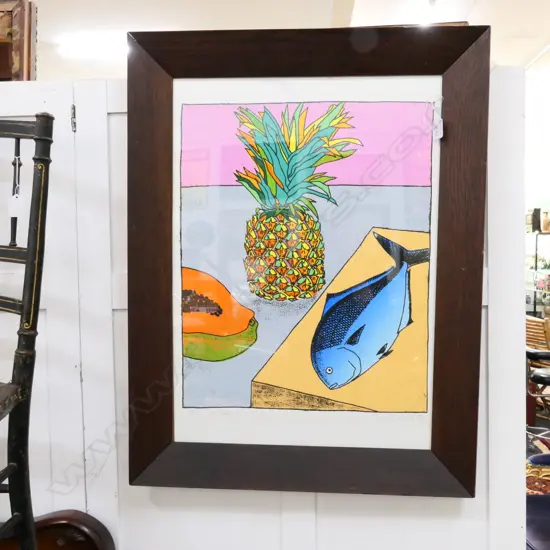 TOM BURNETT STILL LIFE SCREENPRINT SGD 1984 - 505MM X 420MM