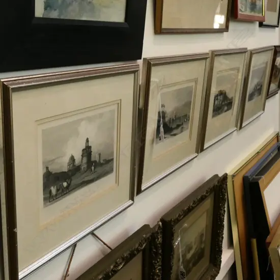 4 PRINTS; HINDU TEMPLE, HURDWAR, RUINS, TAJ MAHAL 330MM W X 280MM H