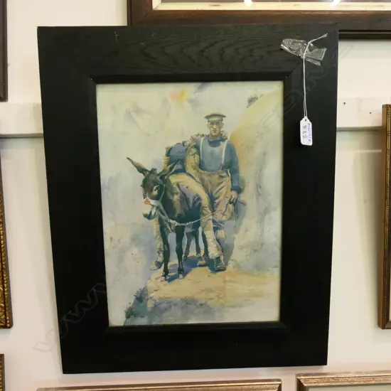 WWI  LITHOGRAPH SIMPSON AND HIS DONKEY