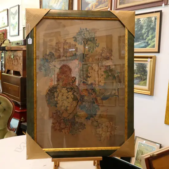 WATERCOLOUR HYDRANGEAS, GWYNETH RICHARDSON, H.550 X 785